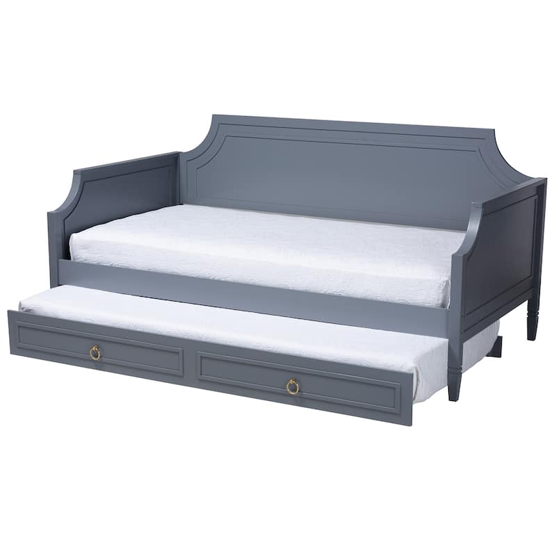 Mariana Classic and Traditional Wood Daybed-Grey or White