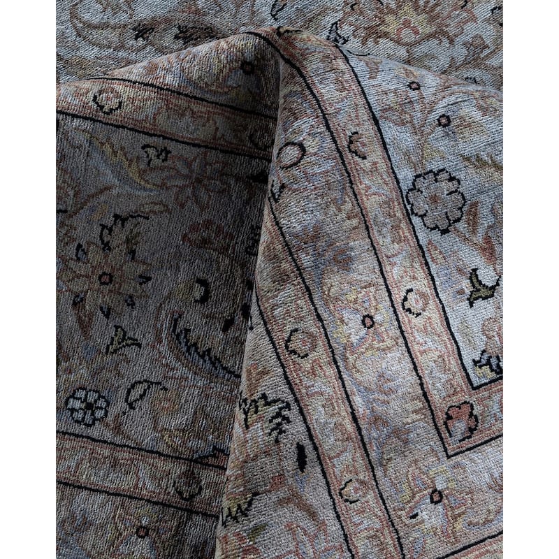 Overdyed, One-of-a-Kind Hand-Knotted Area Rug - Gray - 12' 0" x 17' 10"