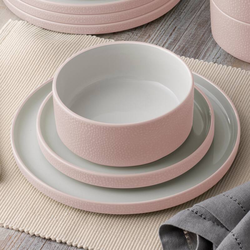 Noritake Colortex Stone 12-Piece Stax Dinnerware Set, Service For 4