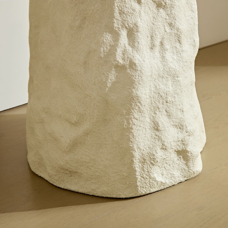 53.94 inch Modern Design Console Table,Imitation Stone Table,Fiberglass Entryway Table with Irregular Legs