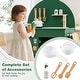 preview thumbnail 29 of 28, Costway Play Kitchen for Kids with Stoves Faucet Sink Microwave Oven - See Details