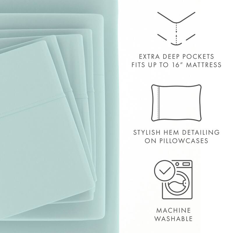 Soft Essentials Ultra-soft Deep Pocket 6-piece Microfiber Sheet Set