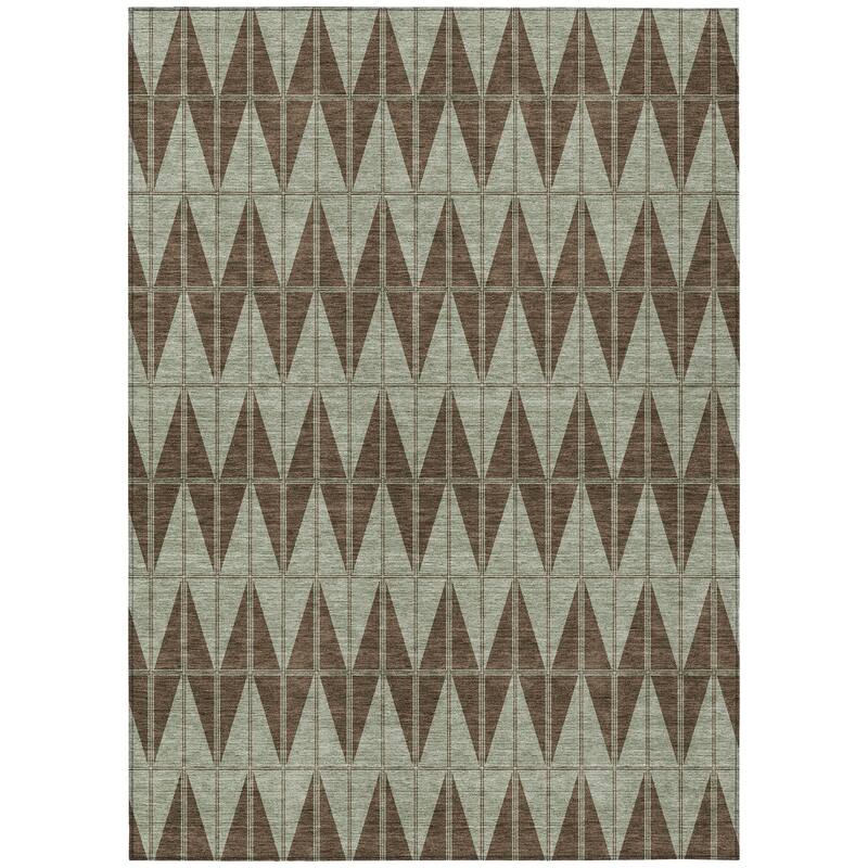 Machine Washable Indoor/ Outdoor Modern Zeke Chantille Rug