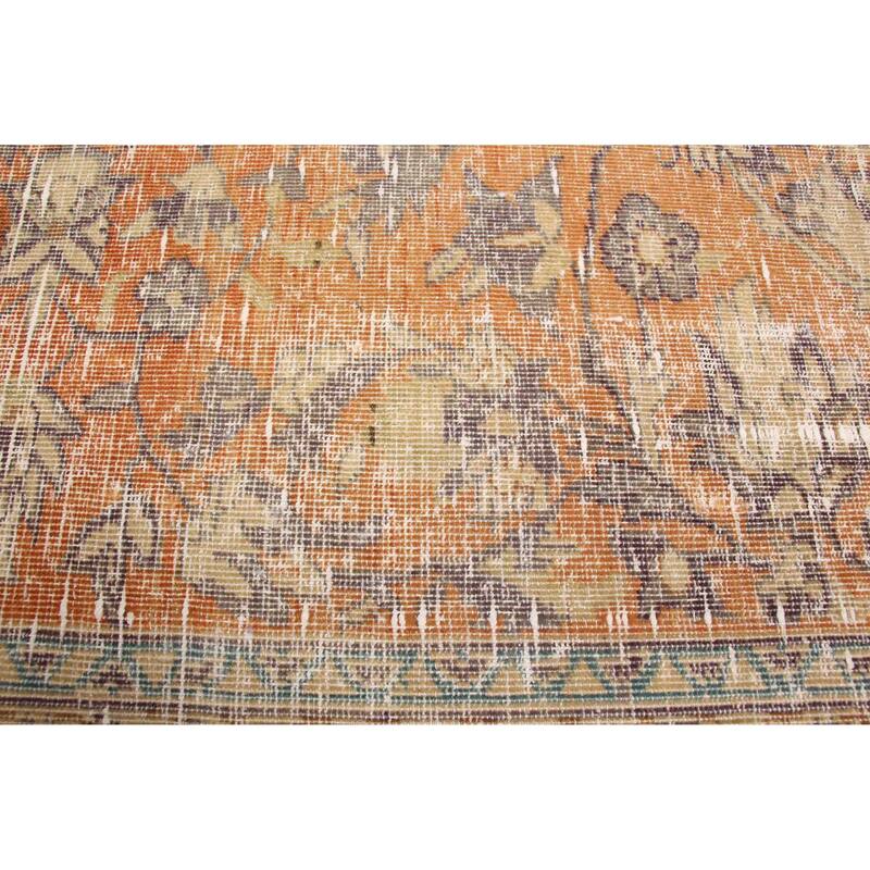 ECARPETGALLERY Hand-knotted Antalya Vintage Burnt Orange Wool Rug - 8'0 x 11'1