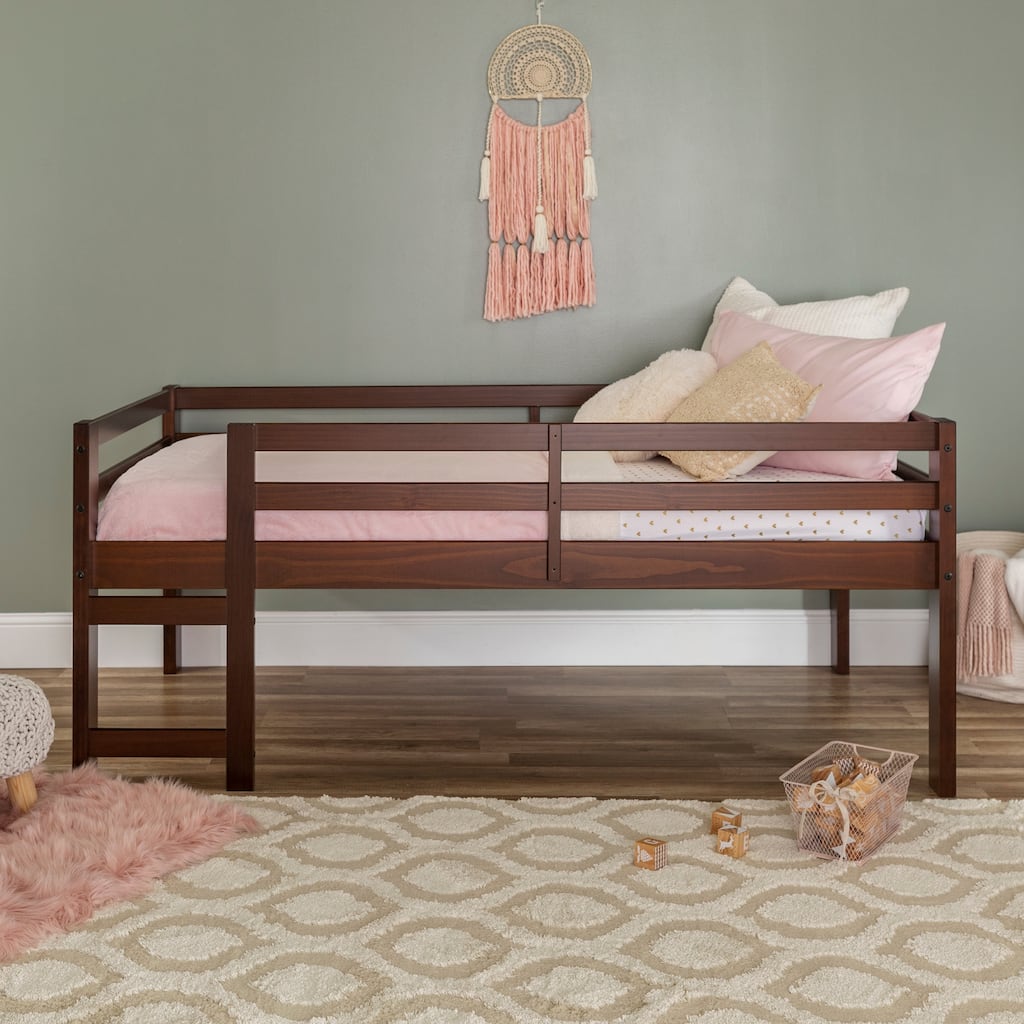 Walker Edison Browning Solid Wood Twin Size Low Loft Bed