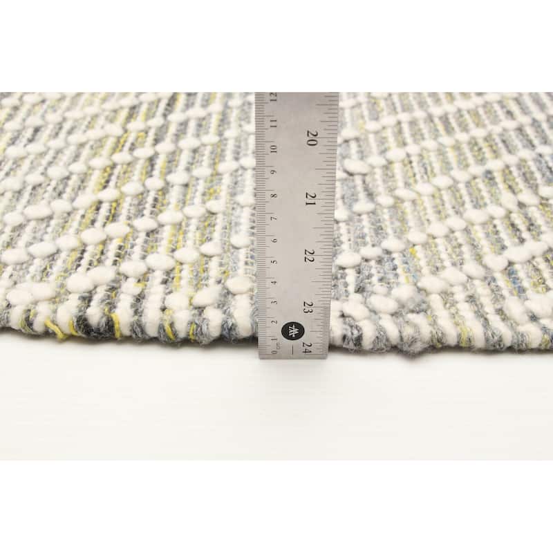 ECARPETGALLERY Braid weave Sienna Grey Wool Rug - 5'3 x 7'3