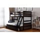preview thumbnail 1 of 42, Twin over Full Wood Bunk Bed with Storage Space Espresso