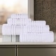 preview thumbnail 53 of 79, Superior Sadie Zero Twist Cotton Solid and Floral 6 Piece Towel Set White