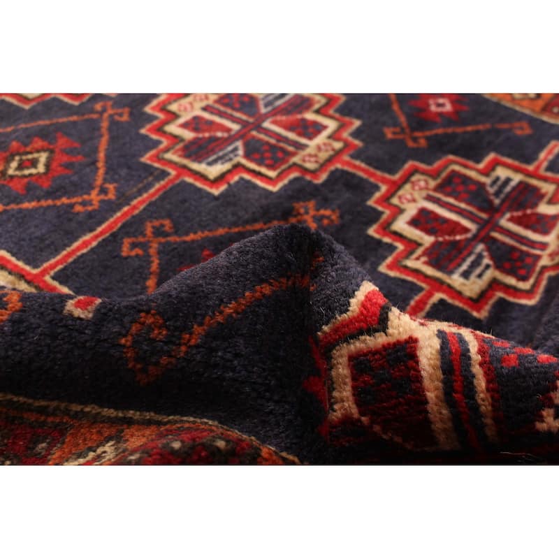 ECARPETGALLERY Hand-knotted Teimani Navy Wool Rug - 3'5 x 6'0