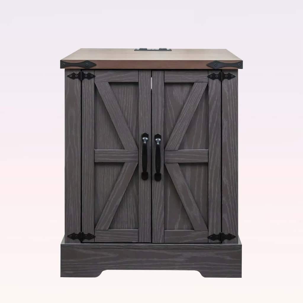 Versatile Nightstand with Charging Station for Bedroom and Living Room