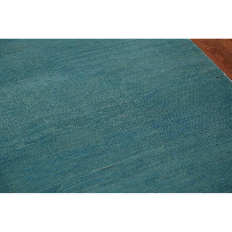 Gabbeh Oriental Rug Handmade Oriental Blue Wool Carpet - 3'5" x 6'0"