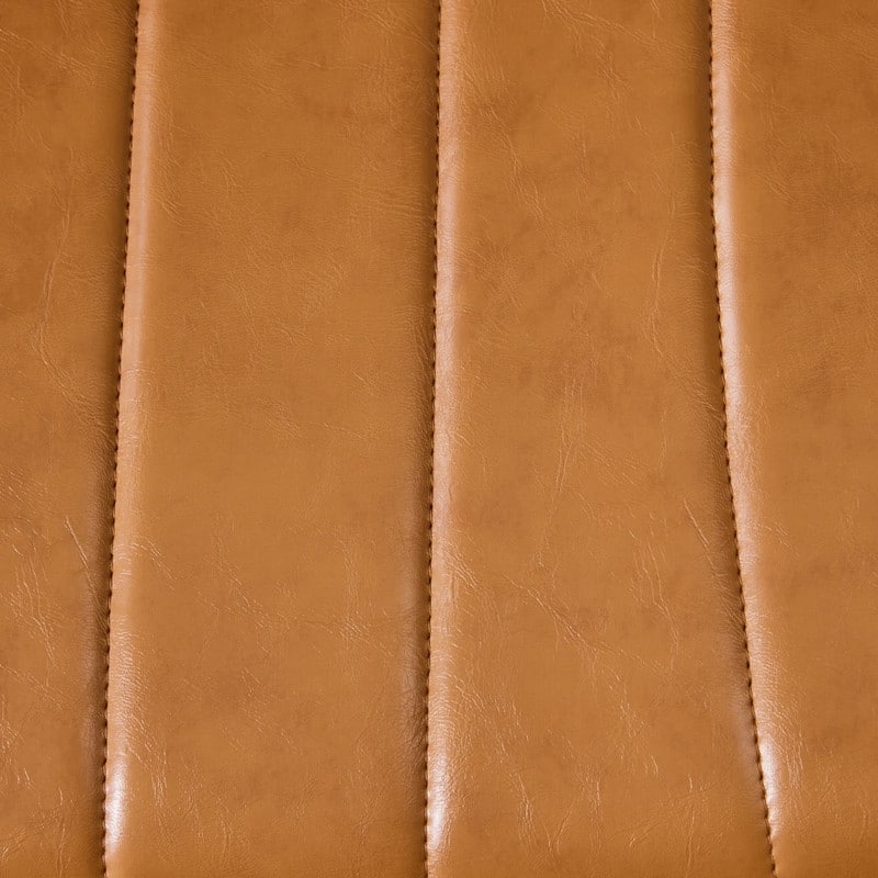 Oil-Waxed Leather Swivel Chair With Flip-Up Armrests