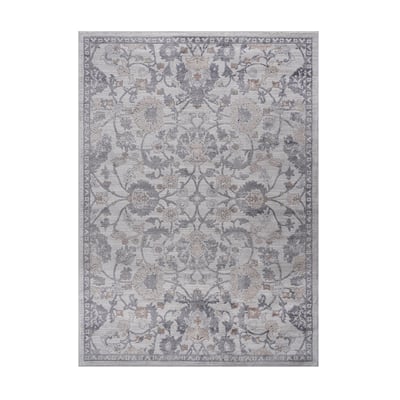LOOM & LUXE Collection Sand/Ivory/Oriental Non-Shedding Area Rug