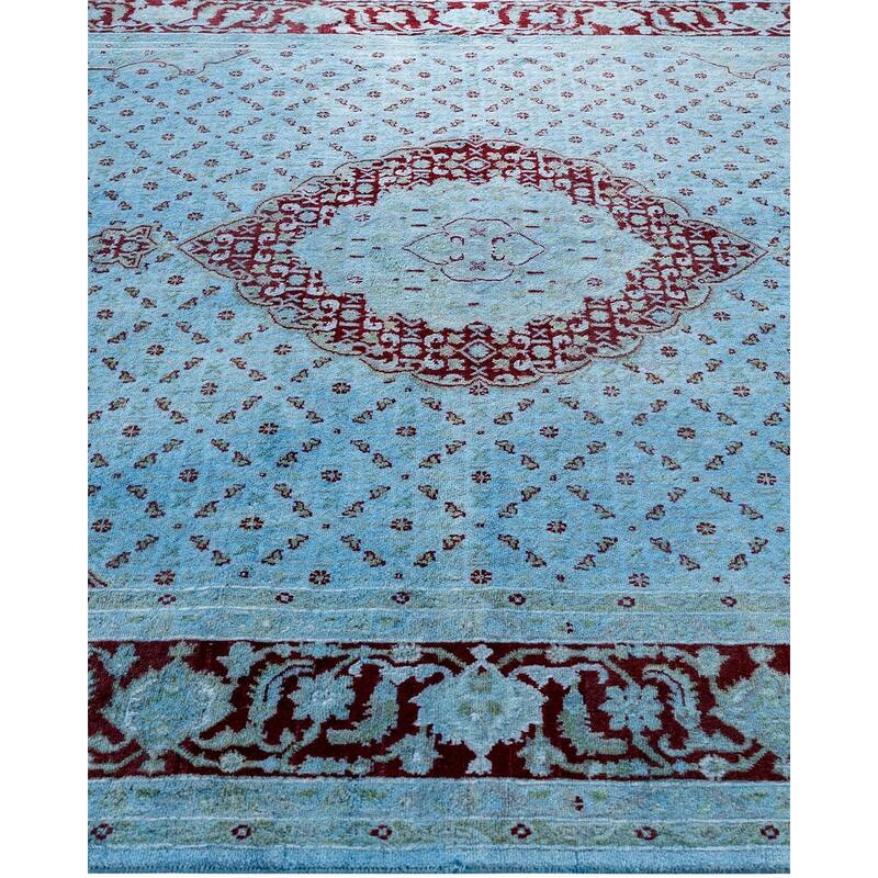 Fine Vibrance One-of-a-Kind Hand-Knotted Area Rug - Gray, 6' 1" x 9' 5" - 6' 1" x 9' 5"