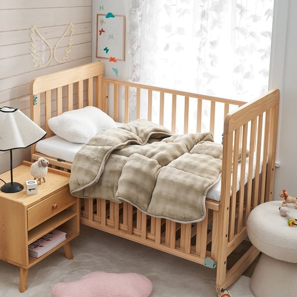 slide 2 of 5, Git Puffy Cozy - Coma Inducer Toddler Comforter - Timber Taupe