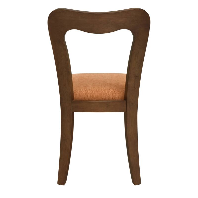 Roomfitters Upholstered Wooden Dining Chair Without Arm, Modern Accent Kitchen Chair Set of 2