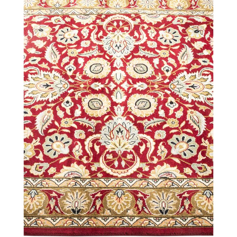 Overton Hand Knotted Wool Vintage Inspired Traditional Mogul Red Area Rug - 3 x 5