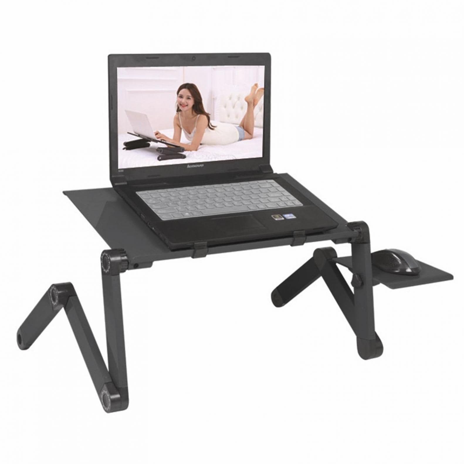 Adjustable Folding Laptop Computer Office Table Desk Stand Tray