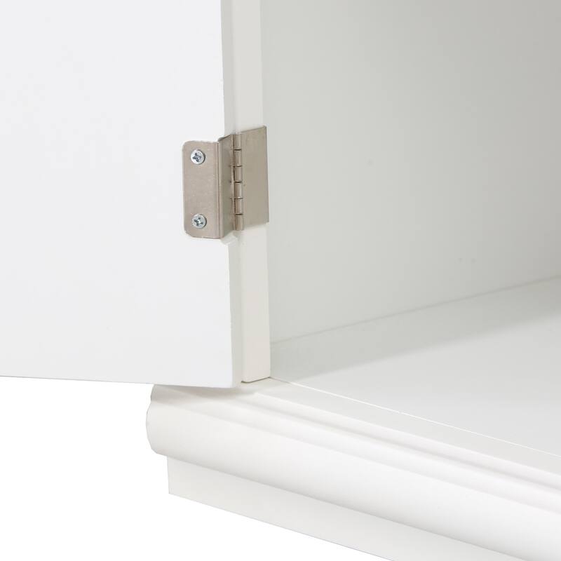 75.25"Tall Display Cabinet and Two Triangle Sided Bookshelves, 69.25"Wide Retro Style Wall Suit with Glass Doors