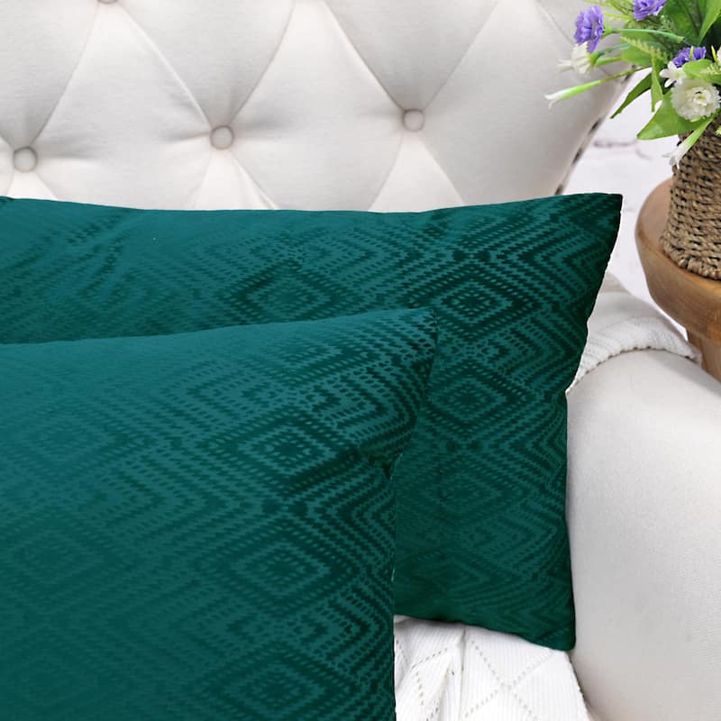 Tonopah Ikat Velvet Throw Pillow Cover Set, NO INSERT