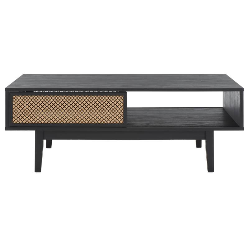 SAFAVIEH Zhuldyz 2 Door Coffee Table - 43" L x 22" D x 16" H - 43"Wx22"Dx16"H