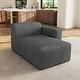 preview thumbnail 40 of 62, Modern No Assembly Required Sectional Chaise Lounge Side Sofa Right Facing - Grey-Chaise