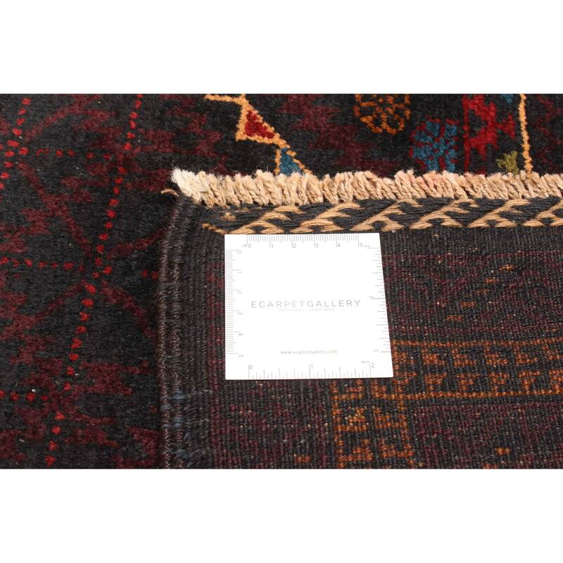 ECARPETGALLERY Hand-knotted Teimani Dark Brown Wool Rug - 3'1 x 4'8