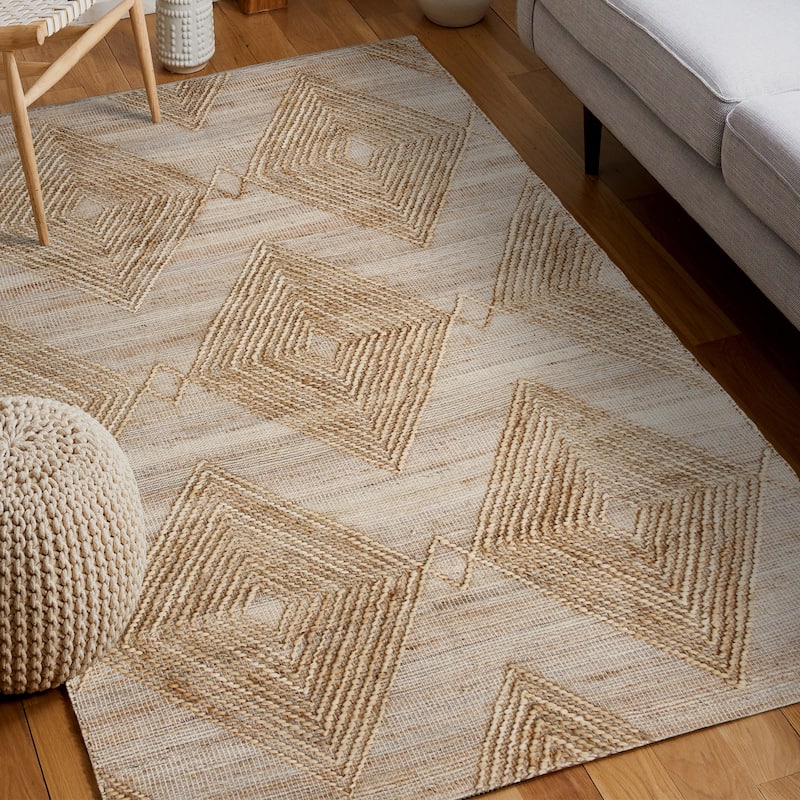 Sevita Natural Diamond Modern Area Rug - 5' x 7'9