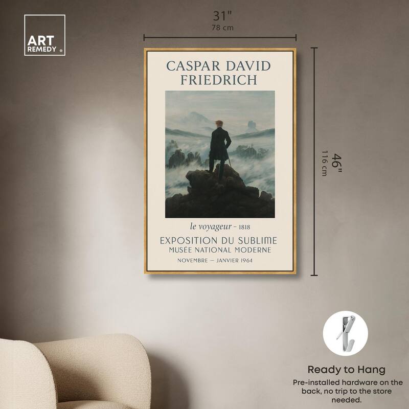 Wanderer Above the Sea of Fog Canvas by Art Remedy