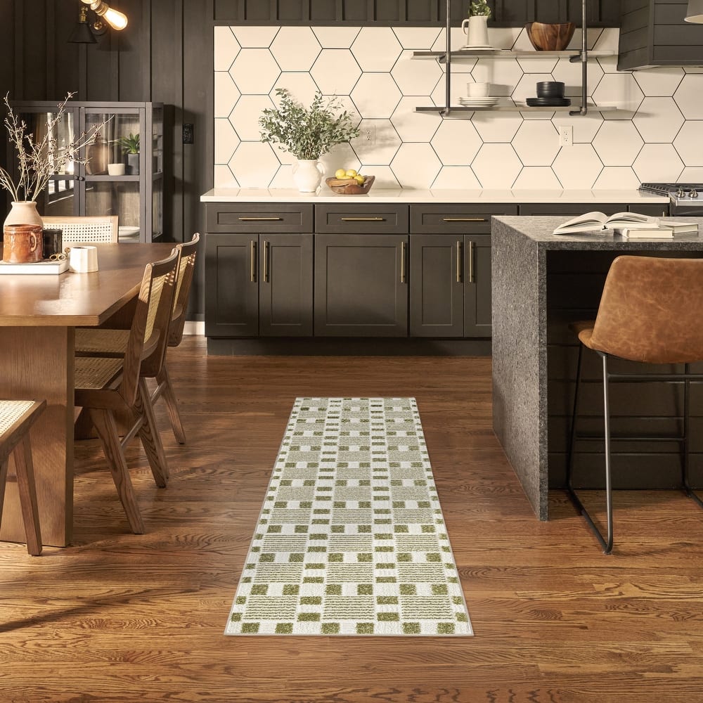 Nourison Nordic Indoor only Green Geometric Area Rug