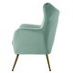 preview thumbnail 137 of 141, Eusebio Tufted Velvet Accent Chair with Wingback, Arms, and Metal Gold Legs for Living Room or Bedroom by HULALA HOME