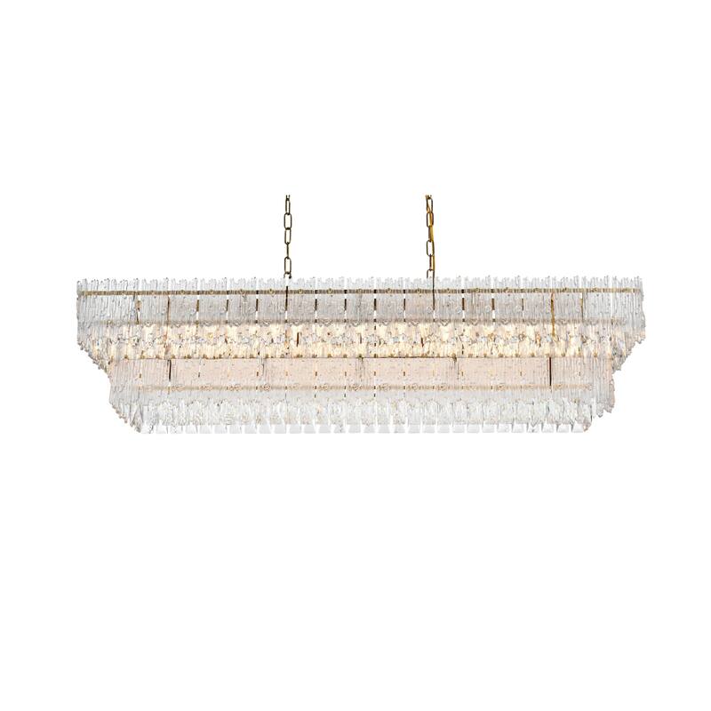 Elegant Lighting 1780G50 Emilia 8 Light 50" Wide Crystal Linear