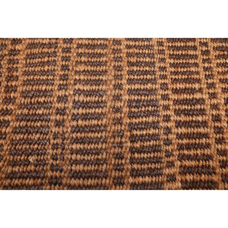 ECARPETGALLERY Braided Weave Palas Denizli Light Brown Jute Rug - 5'5 x 7'6