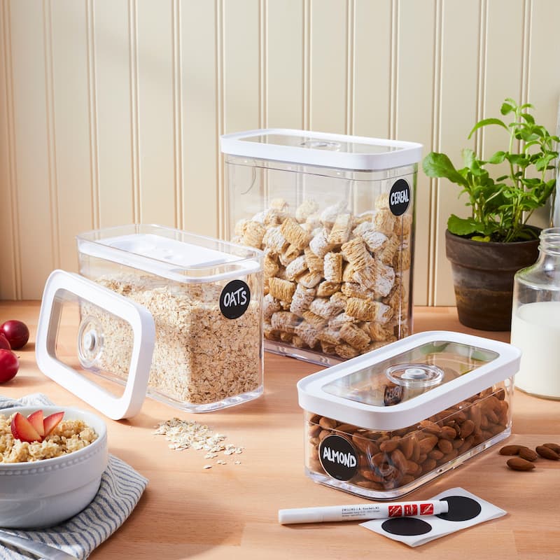 ZWILLING Fresh & Save Cube Box Set, 12-pc, Plastic, Airtight Dry Food Container, Small & Medium Cube Set w Vacuum Pump