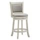 preview thumbnail 30 of 56, Verona Panel Back Swivel Counter Height Stool by iNSPIRE Q Classic Antique White-Grey Linen