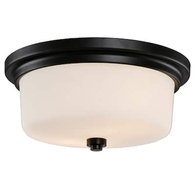 Design House Aubrey 2 Light 13" Wide Flush Mount Ceiling Fixture