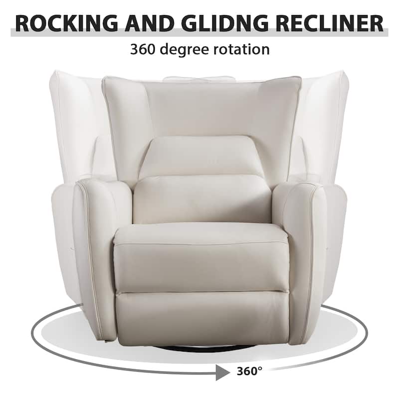 Wingback Faux Leather Electric Power Recliner for Living Room