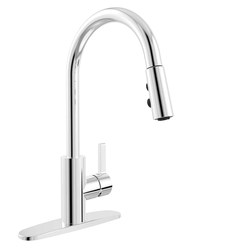 Belanger Kitchen Sink Faucet with Swivel Pull-Down Spout, Polished Chrome