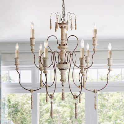 The Gray Barn Farmhouse Wood Chandelier French Country Classic Lights