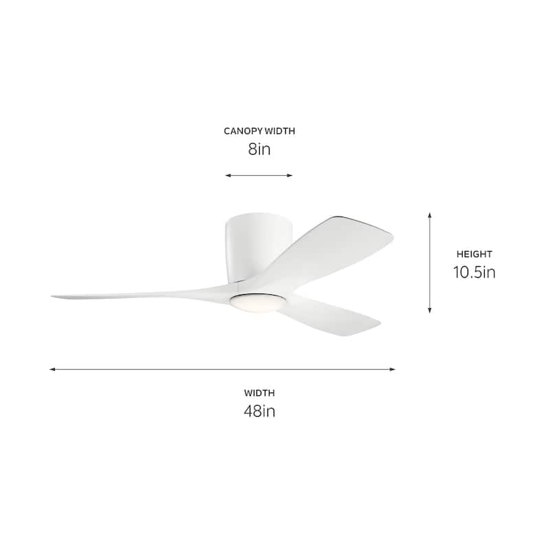 Kichler Lighting Volos 48 in. Integrated LED Flush Mount Ceiling Fan