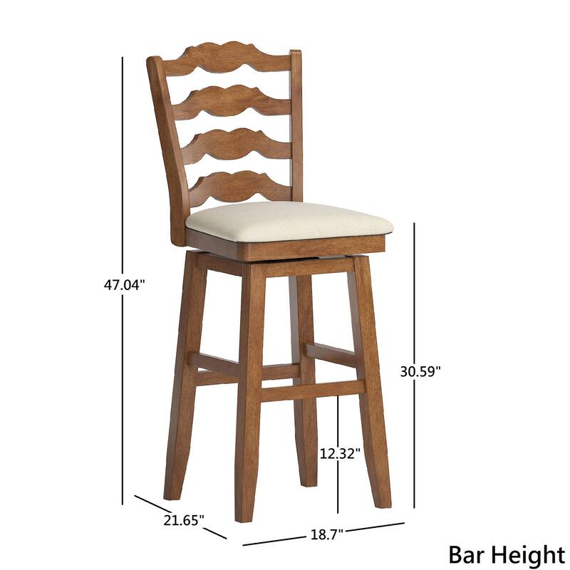 Eleanor French Ladder Back Swivel Stool by iNSPIRE Q Classic