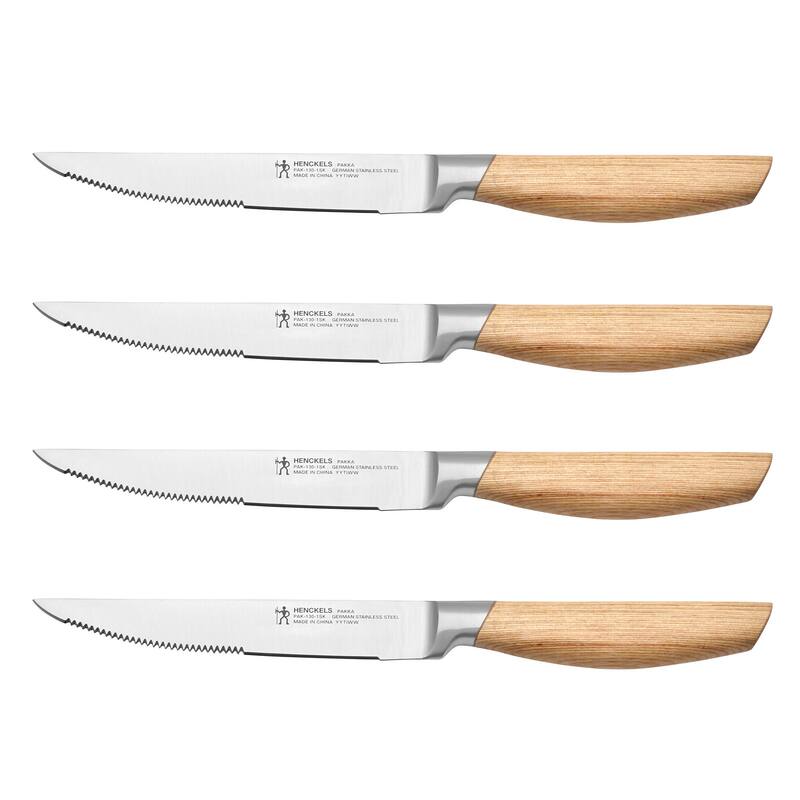 Henckels Pakka 4-pc Steak Knife Set - Wood - Wood - 4 Piece - 4-pc