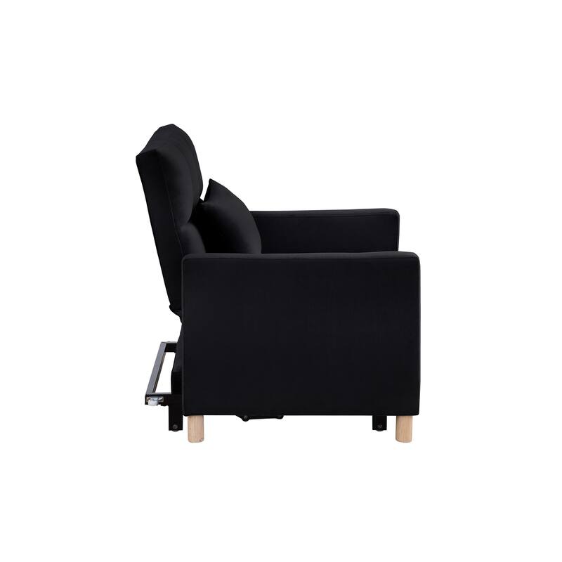 Convertible Sleeper Sofa Chair Bed, Adjustable Chair with Pillow, Multi-Functional Sleeper Chair