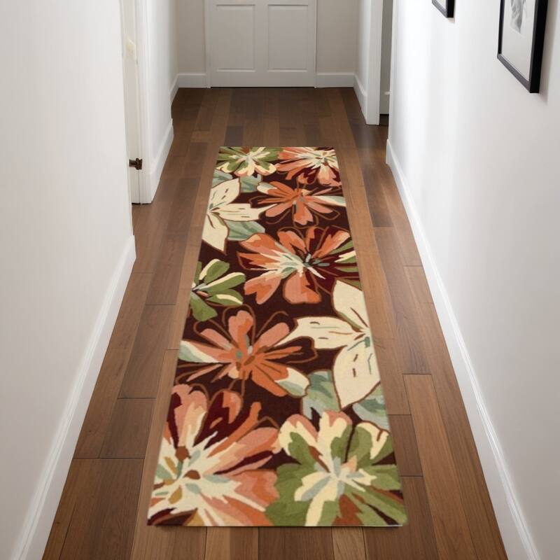 Gevo Abstract Stain Resistant Area Rug By HomeRoots - 96' X '27' X '0.25 - 96' X '27' X '0.25 - Tan - Runner