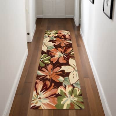 Gevo Abstract Stain Resistant Area Rug By HomeRoots - 96' X '27' X '0.25