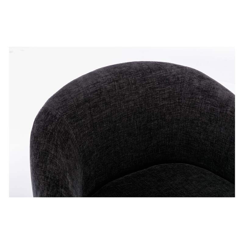 Chenille Fabric Swivel Accent Armchair Barrel Chair