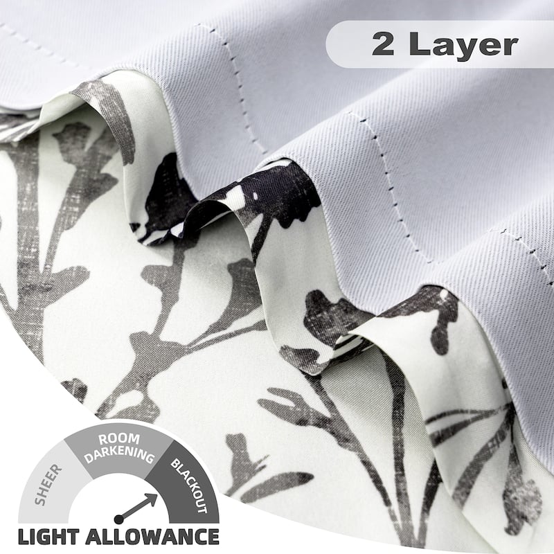 DriftAway Heather ValanceThermal Insulated Farmhouse Rod Pocket Window Valances