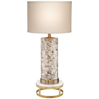 Modern Table Lamp with Brass Riser 26 3/4
