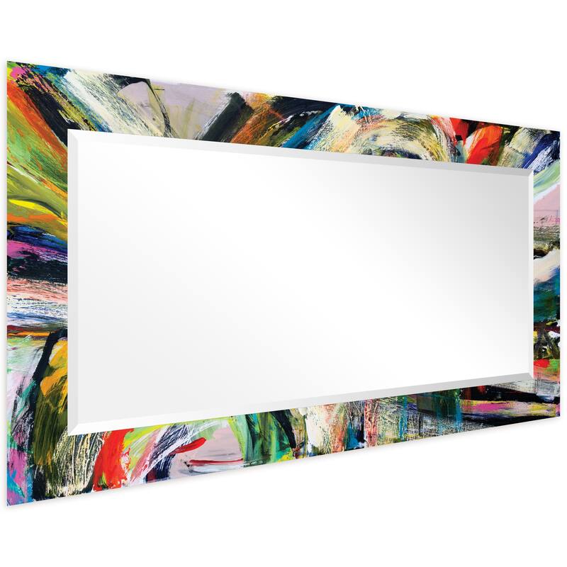 Abstract Rectangular Beveled Wall Mirror, Leaner,Large Mirror, Bathroom Mirror,Cheval Mirror,Ready to Hang