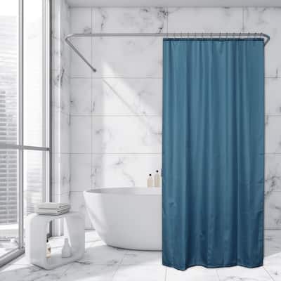 Extra Long Shower Curtain Polyester 12 Rings 79"L x 71"W